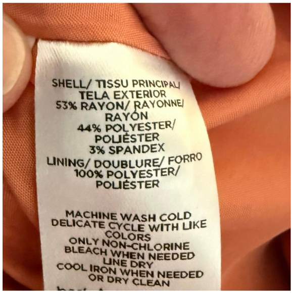 Ann Taylor Houndstooth Skirt 10 | Salmon White Button Waist Pencil Skirt NWT - Picture 9 of 9